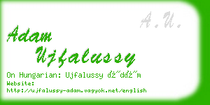 adam ujfalussy business card